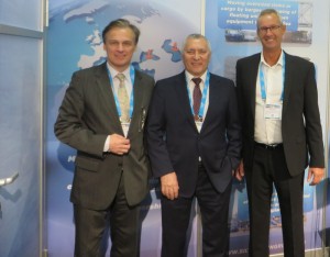 John Townley, Nikolay Baranov of Silverburn and Wolfgang Karau of Procargo, Finland